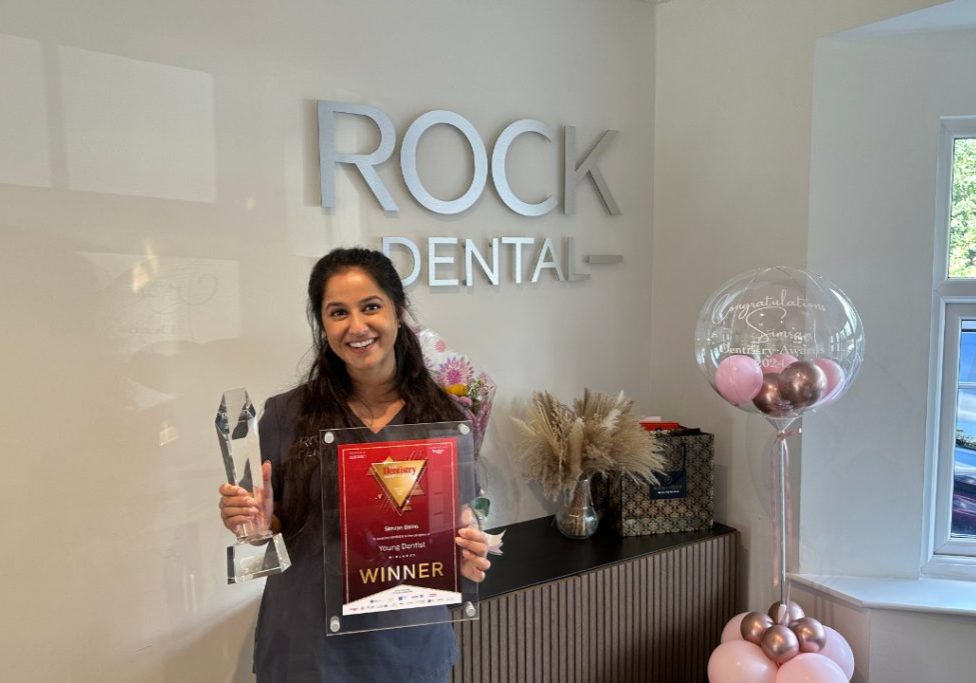 Wolverhampton Dentist Simran Bains winning the Best Young Dentist Award 2024
